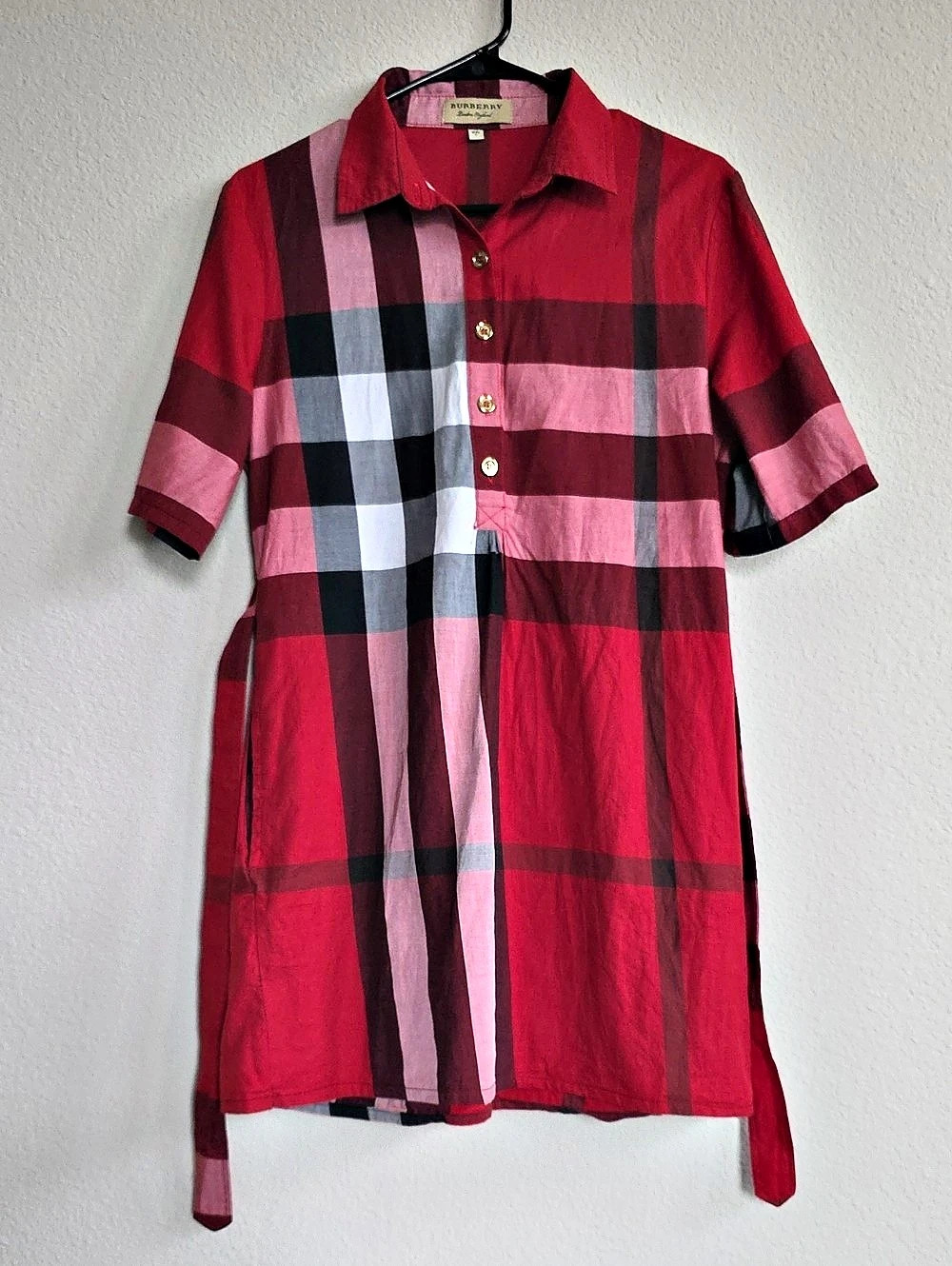 Burberry Plaid Tunic Mini Dress Petite Plus 2XL P